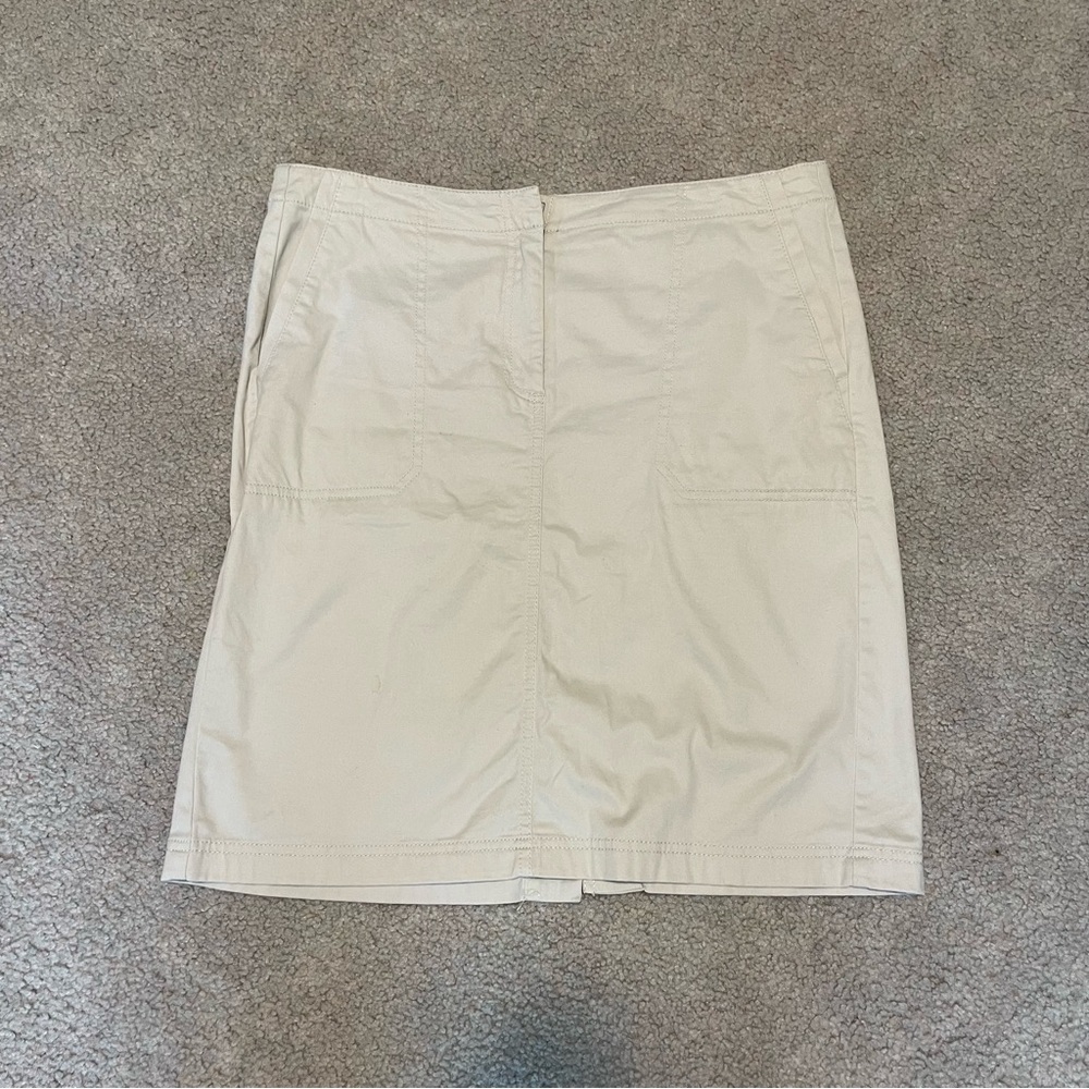 J. Jill Elegant Beige Pencil Skirt
